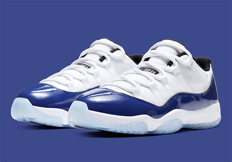 Air jordan xi low concord - 04. Air Jordan 11 Retro Low 'Cherry' 2016. Jubilee – Stealthy and subdued, the Air Jordan 11 ‘Jubilee’ combines a black monochromatic upper with a tonal white midsole. Released in 2020 to celebrate 25 years of the silhouette, the silver anniversary theme is enunciated by a metallic Jumpman and matching “23” branding at the heel. Pure ...